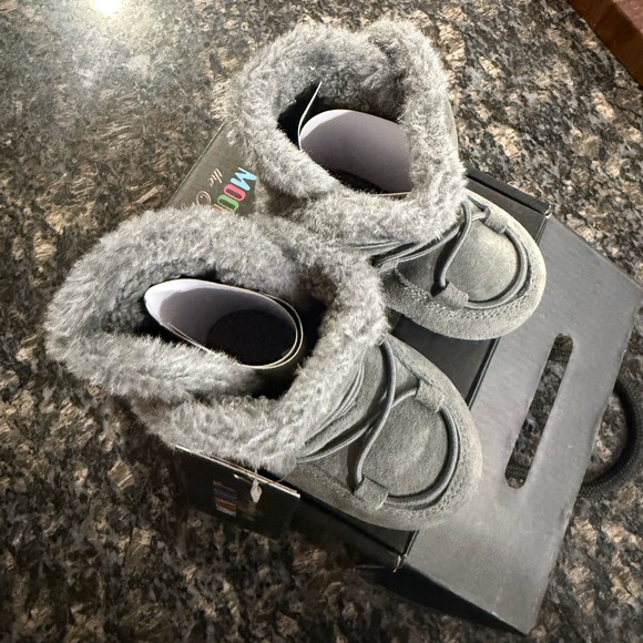Baby Moon Boot Suede Crib Boots 21-22 Eu (5.5-6.5 Us) Grey - Picture 7 of 10